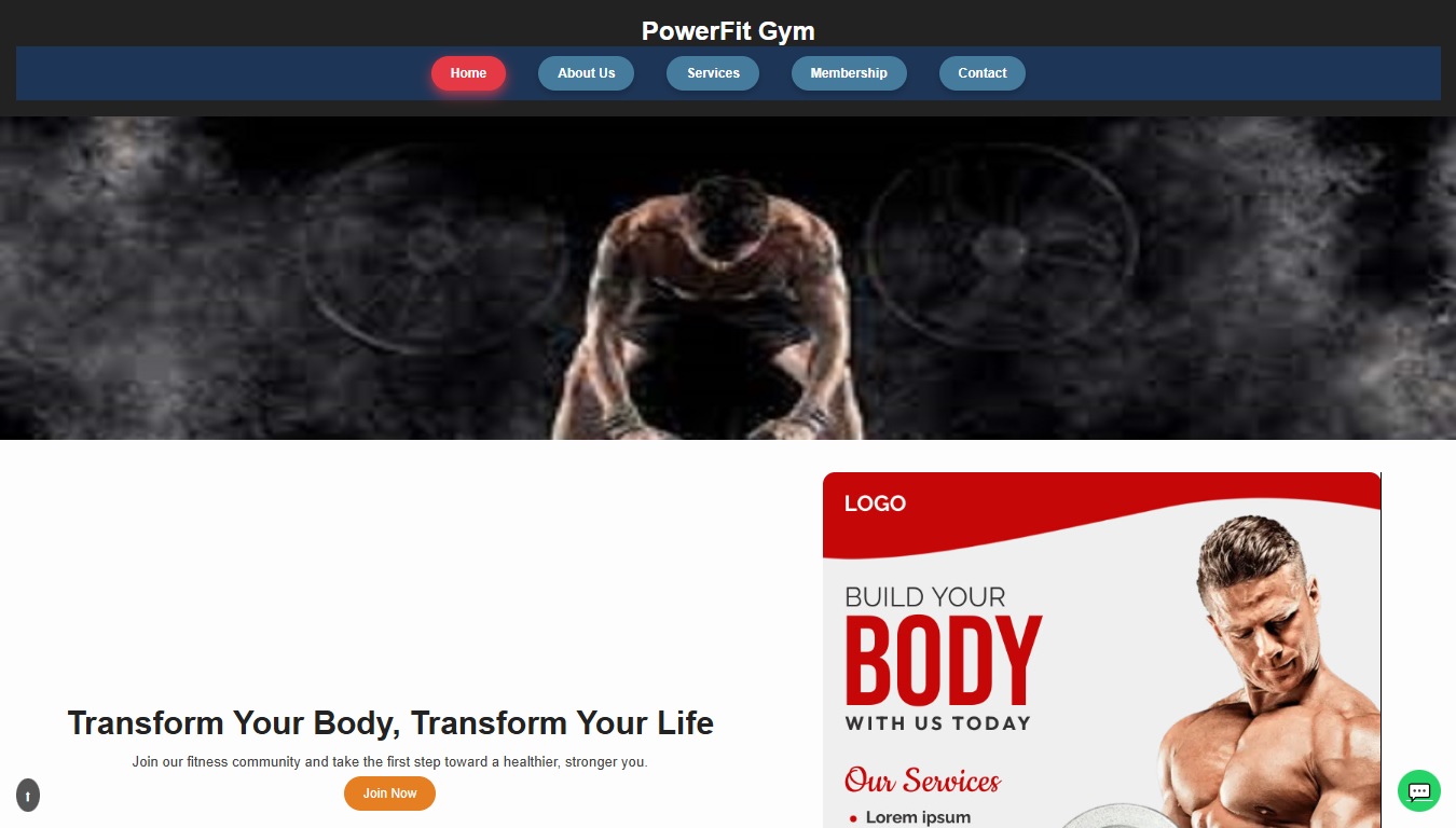 Fitness Gym Website